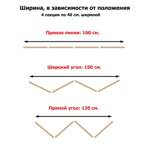 Ширма деревянная жалюзийная, Белая