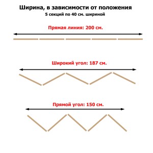 Ширма деревянная жалюзийная L, Черная