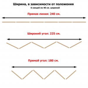 Ширма деревянная жалюзийная L, Черная