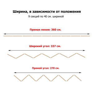 Ширма деревянная жалюзийная L, Черная